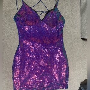 B. Darlin Pink/Blue Sparkle Dress